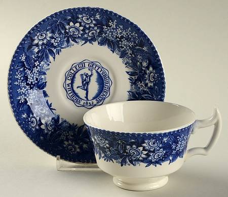 Gettysburg College Blue Footed Cup & Saucer Set