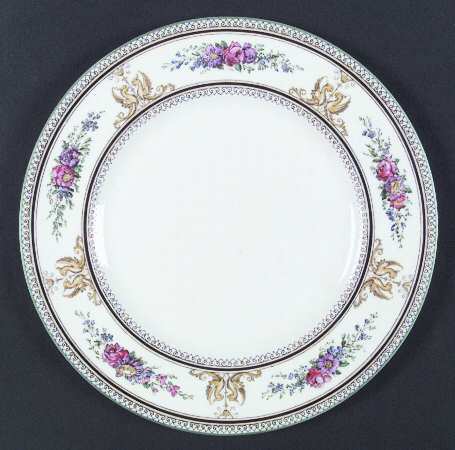 Columbia White (No Medallion, Green Trim) by Wedgwood