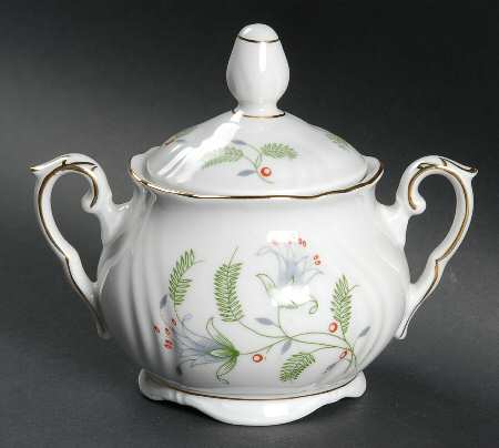 B. Fern (Swirl Rim) Sugar Bowl & Lid