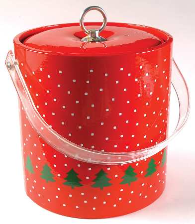 Snowflake Plastic Ice Bucket & Lid