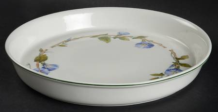Blue Delphi 11" Pizza/Cheese/Cake Plate