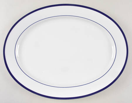 Brasserie Blue 16" Oval Serving Platter