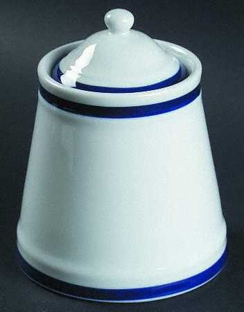 Brasserie Blue Sugar Bowl & Lid