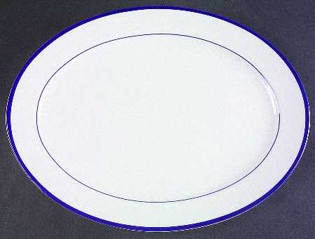 Brasserie Blue 16" Oval Serving Platter