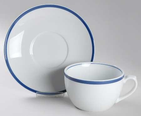 Brasserie Blue Breakfast Cup & Saucer Set