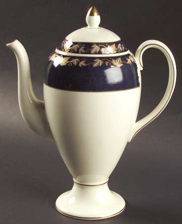 Whitehall 2000 (Powder Dark Blue Rim) Coffee Pot & Lid
