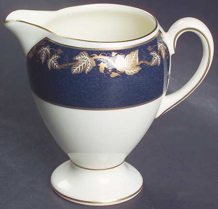 Whitehall 2000 (Powder Dark Blue Rim) Globe Shape Creamer