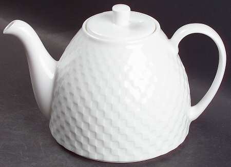 Night and Day White Small Teapot & Lid by Wedgwood