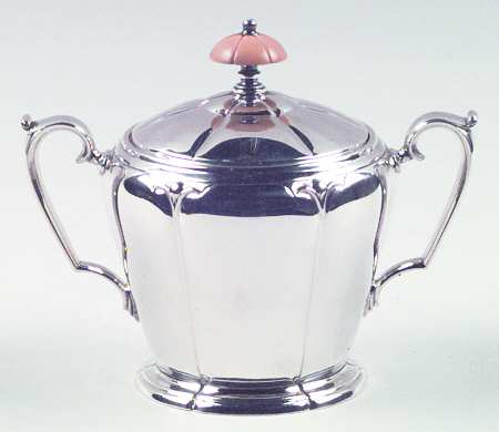 Lotus (Sterling, Hollowware) Sugar Bowl & Lid