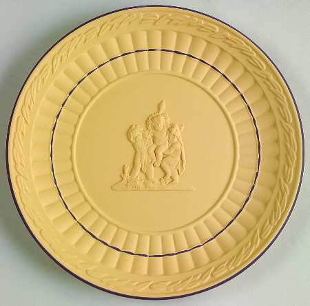 Black On Cane Jasperware Collector Plate