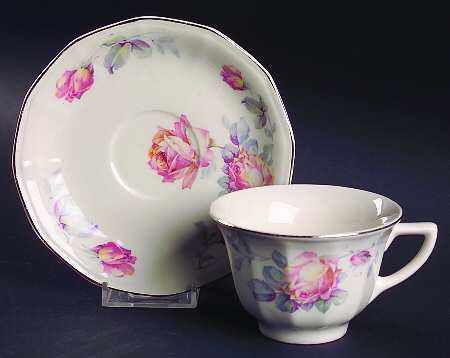Rosemary Footed Cup & Saucer Set by Windsor (USA)