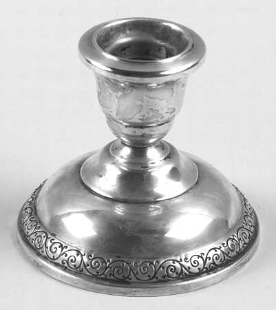Spanish Lace (Sterling, 1964, Hollowware) Weighted Console Candleholder