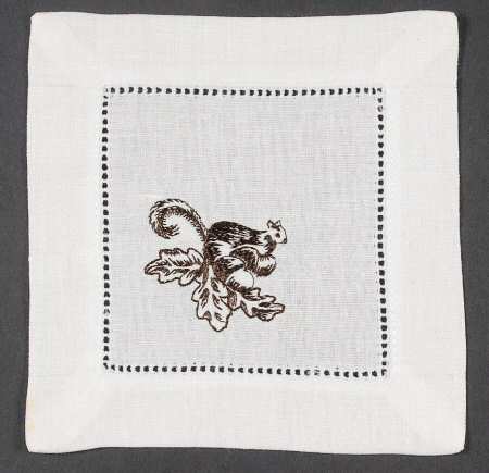 Plymouth (Brown, Williams-Sonoma) Embroidered Cloth Napkin