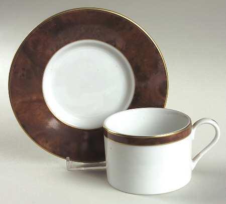 Decoys Brown Flat Cup & Saucer Set by Woodmere