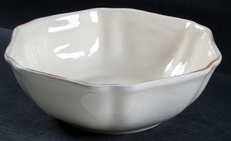 Tuscany Vanilla 11" Large Salad Serving Bowl
