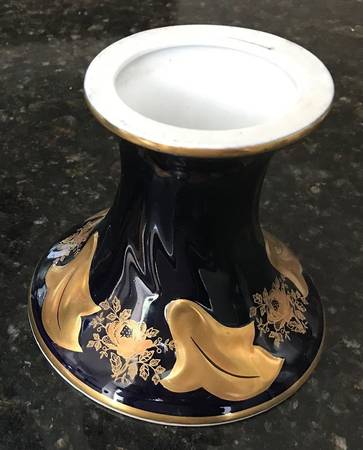 Jutta Blue Single Light Candlestick