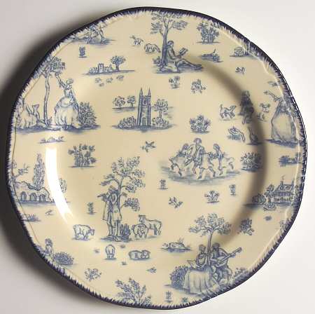 Toille de Jouy Blue (Scallop) by Wood &amp; Sons