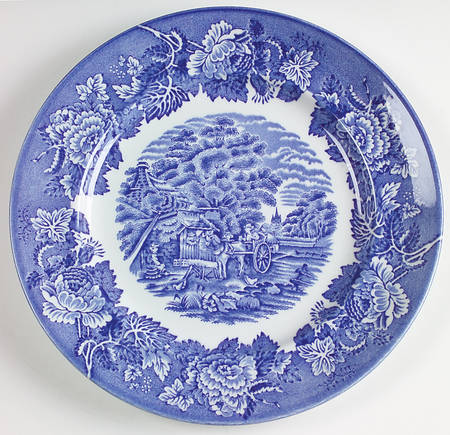 English Scenery Blue (Continental Shape) by Wood &amp; Sons