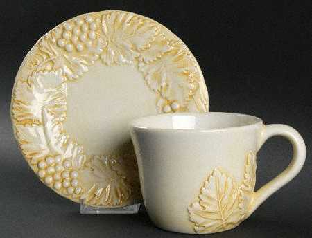 Napa Saffron Flat Cup & Saucer Set