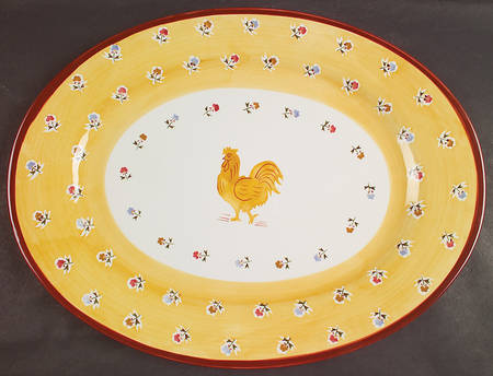 Coq A Doodle Do 19" Oval Serving Platter