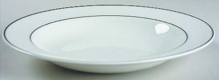Blanc Et Noir Large Rim Soup Bowl