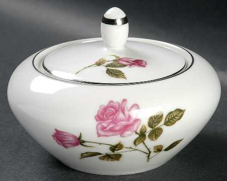 Tea Rose Sugar Bowl & Lid