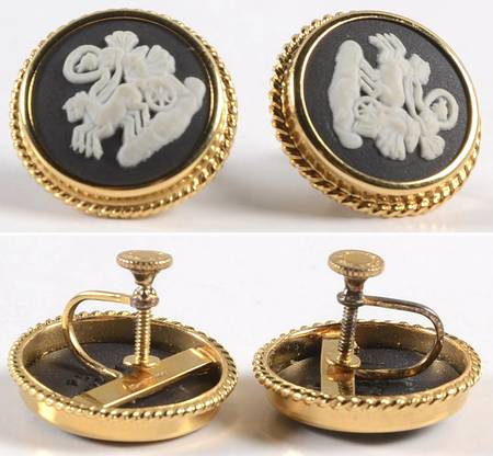 Jasperware Jewelry Earring Pair