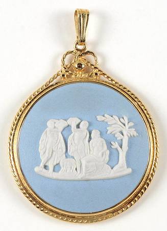 Jasperware Jewelry Goldplate Brooch