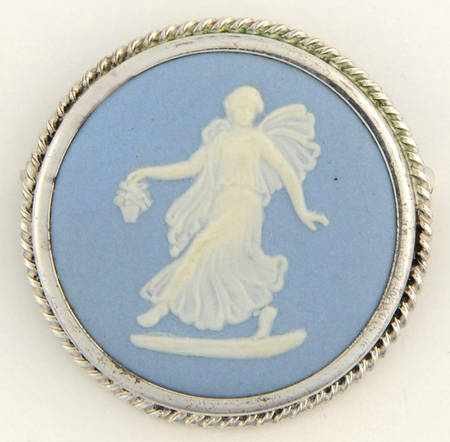 Jasperware Jewelry Sterling Brooch