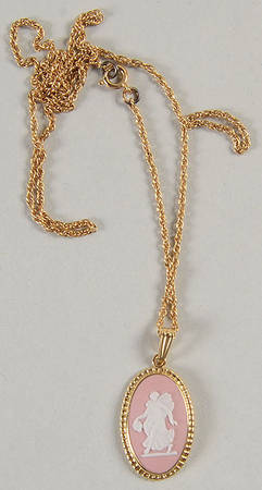 Jasperware Jewelry Goldplate Necklace with Pendant