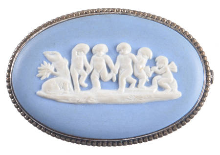 Jasperware Jewelry Sterling Brooch