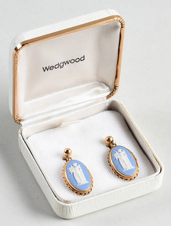 Jasperware Jewelry (Pair) Goldplate Earring