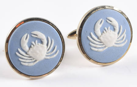 Jasperware Jewelry (Pair) Goldplate Cuff Links