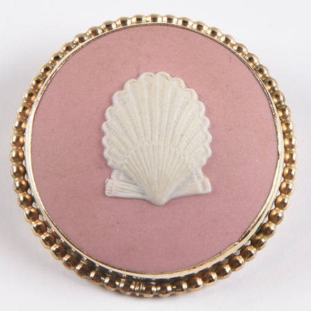 Jasperware Jewelry Goldplate Brooch