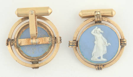 Jasperware Jewelry (Pair) Goldplate Cuff Links