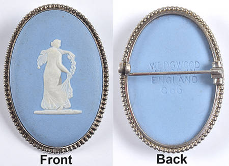 Jasperware Jewelry Sterling Brooch