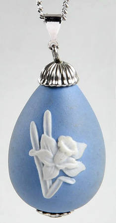 Jasperware Jewelry Sterling Pendant & Chain