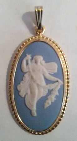 Jasperware Jewelry Goldplate Pendant
