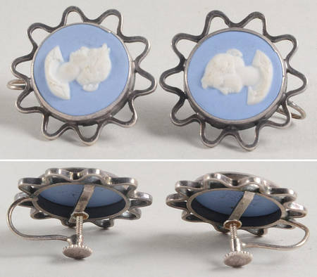 Jasperware Jewelry (Pair) Screwback Earrings