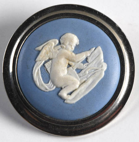 Jasperware Jewelry Silverpate Brooch