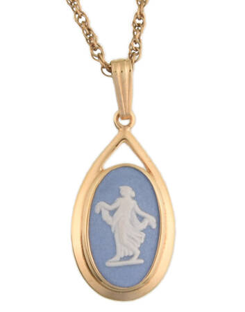 Jasperware Jewelry Goldplate Necklace with Pendant