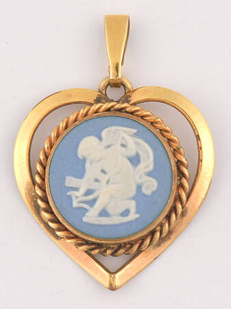 Jasperware Jewelry Goldplate Pendant