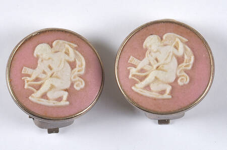 Jasperware Jewelry (Pair) Goldplate Earrings