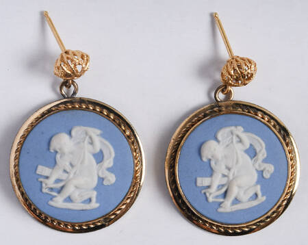 Jasperware Jewelry Earring Pair