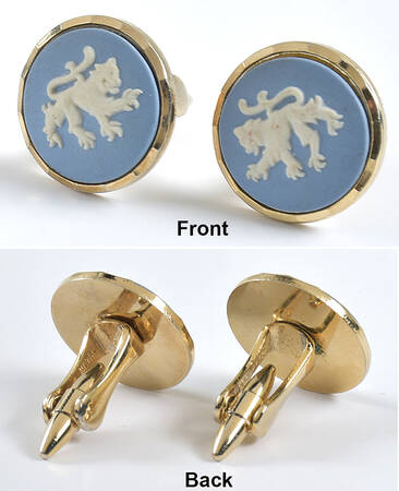 Jasperware Jewelry (Pair) Goldplate Cuff Link
