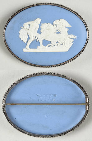 Jasperware Jewelry Sterling Brooch