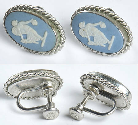 Jasperware Jewelry (Pair) Sterling Earrings
