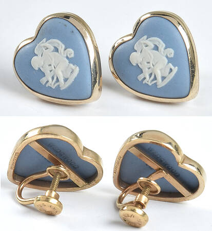 Jasperware Jewelry (Pair) Muse Heart Earrings