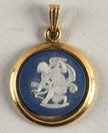 Jasperware Jewelry Goldplate Pendant