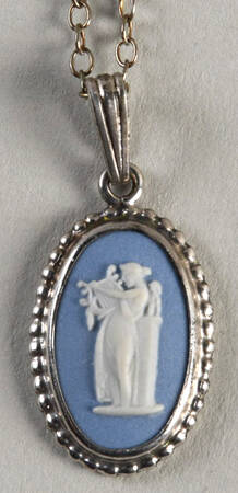 Jasperware Jewelry Sterling Necklace w/Pendant